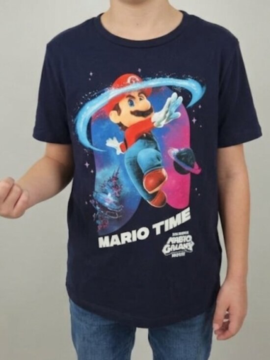 Old Navy Other - ​Old Navy Boys Large Super Mario Galaxy T Shirt Navy Blue Size 10-12